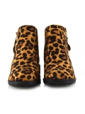 Flat Leopard Ankle Boots