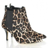 Leopard Print Ankle Boots Heels