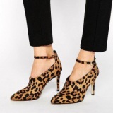 Leopard Stiletto Ankle Boots
