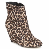 Leopard Wedge Ankle Boots