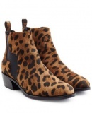 Suede Leopard Ankle Boots