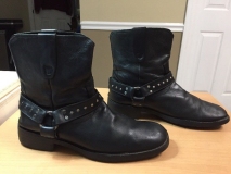 Black Harness Boots Men