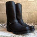 Men's Black Harness Boots