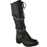 Knee High Motorcycle Boots for Womens