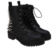 Spiked Motorcycle boots for womens