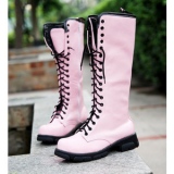 Pastel Pink Combat Boots