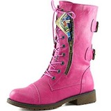 Pink Combat Boots for Women 2017