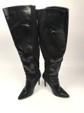 Plus Size Knee High Leather Boots