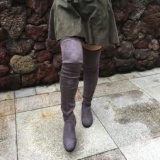 Plus Size Over Knee High Stretch Boots