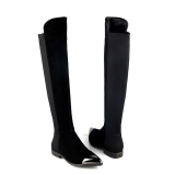 Pointed Toe Flat Knee High Boots