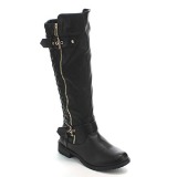 Black Quilted Boots For Women