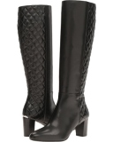 Black Quilted Leather Boots