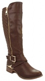 Brown Quilted Boots For Women