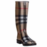 Plaid Rain Boots for Women