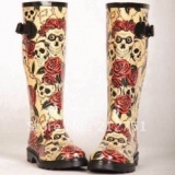 Skull Rain Boots for Women