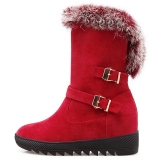 Fur Boots Red