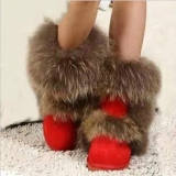 Red Fox Fur Boots