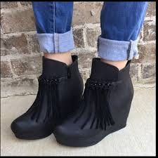 sbicca fringe booties