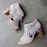 SBICCA Suede Fringe Ankle Boots