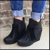 Sbicca Black Fringe Boots