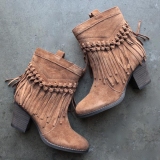 Sbicca Macrame Fringe Boot