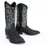 Black Shark Skin Boots