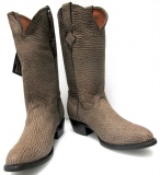 Shark Skin Round Toe Boots