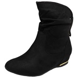 Ladies Black Slouch Ankle Boots