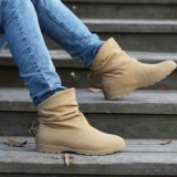 Pull on Slouch Ankle Boots