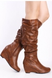 Wedge Slouch Boots Womens