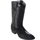 Black Stingray Skin Boots