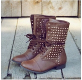 Cheap Studded Combat Boots