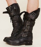 Girls Studded Combat Boots