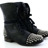 Studded Black Combat Boots