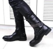 Studded Combat Boots Men