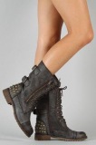 Studded Combat Boots for Women