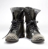 Studded Military Combat Boots