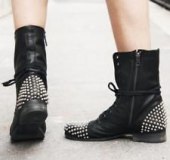 Studded Womens Combat Boots