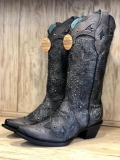 Corral Black Studded Cowgirl Boots