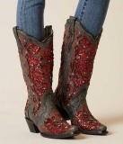 Studded Cowgirl Boots Heel