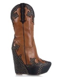 Studded Cowgirl Boots Wedge