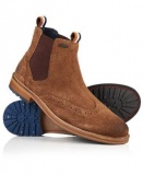 Mens Chelsea Boots in Tan Suede