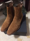 Mens Tan Chelsea Boots Suede