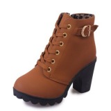 Brown Trendy Hiking Boots