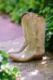 Gold Wedding Cowgirl Boots