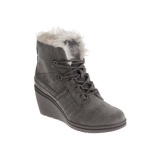 Short Wedge Boots With Fur