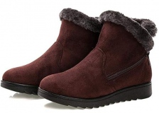 Wedge Ankle Boots with Fur