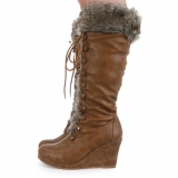 Wedge Boots Fur