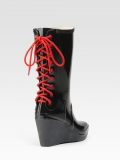 Rubber Wedge Rain Boots