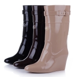 Wedge Heel Rain Boots